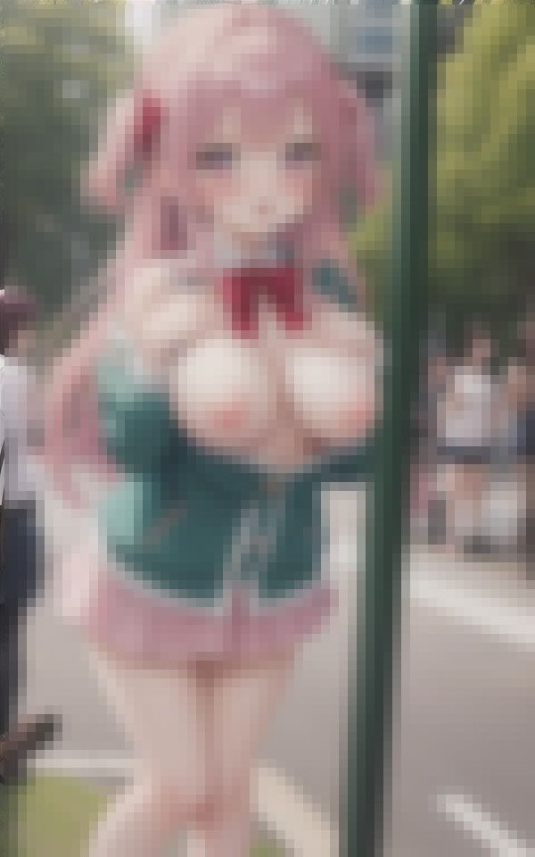 サンプル画像1:巨乳見せたがり痴女の街中ドキドキ露出デート Part2(みおもん) [d_383749]