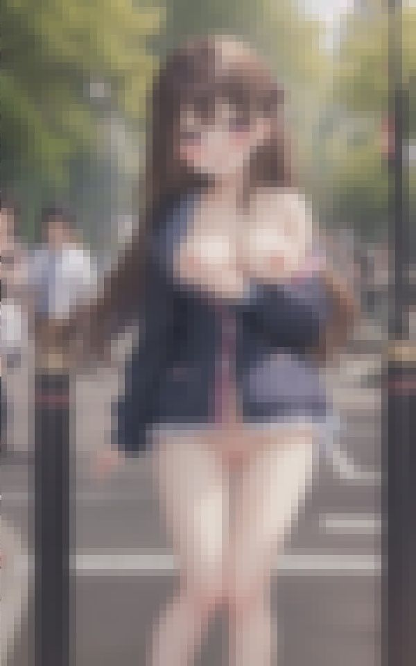 サンプル画像4:巨乳見せたがり痴女の街中ドキドキ露出デート Part4(メガポテト) [d_383756]