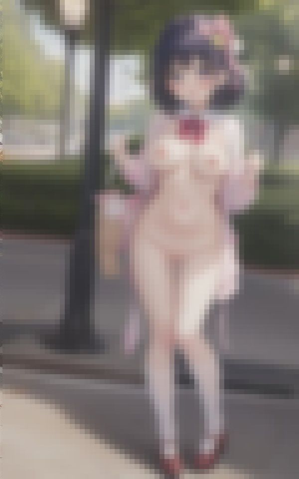 サンプル画像3:巨乳見せたがり痴女の街中ドキドキ露出デート Part5(ちょいエロai) [d_383759]