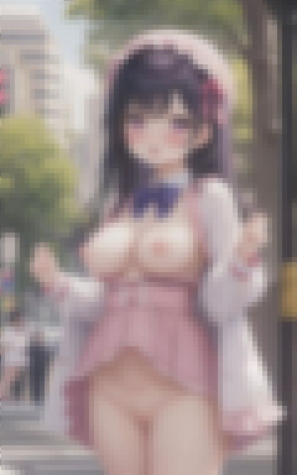 サンプル画像4:巨乳見せたがり痴女の街中ドキドキ露出デート Part5(ちょいエロai) [d_383759]