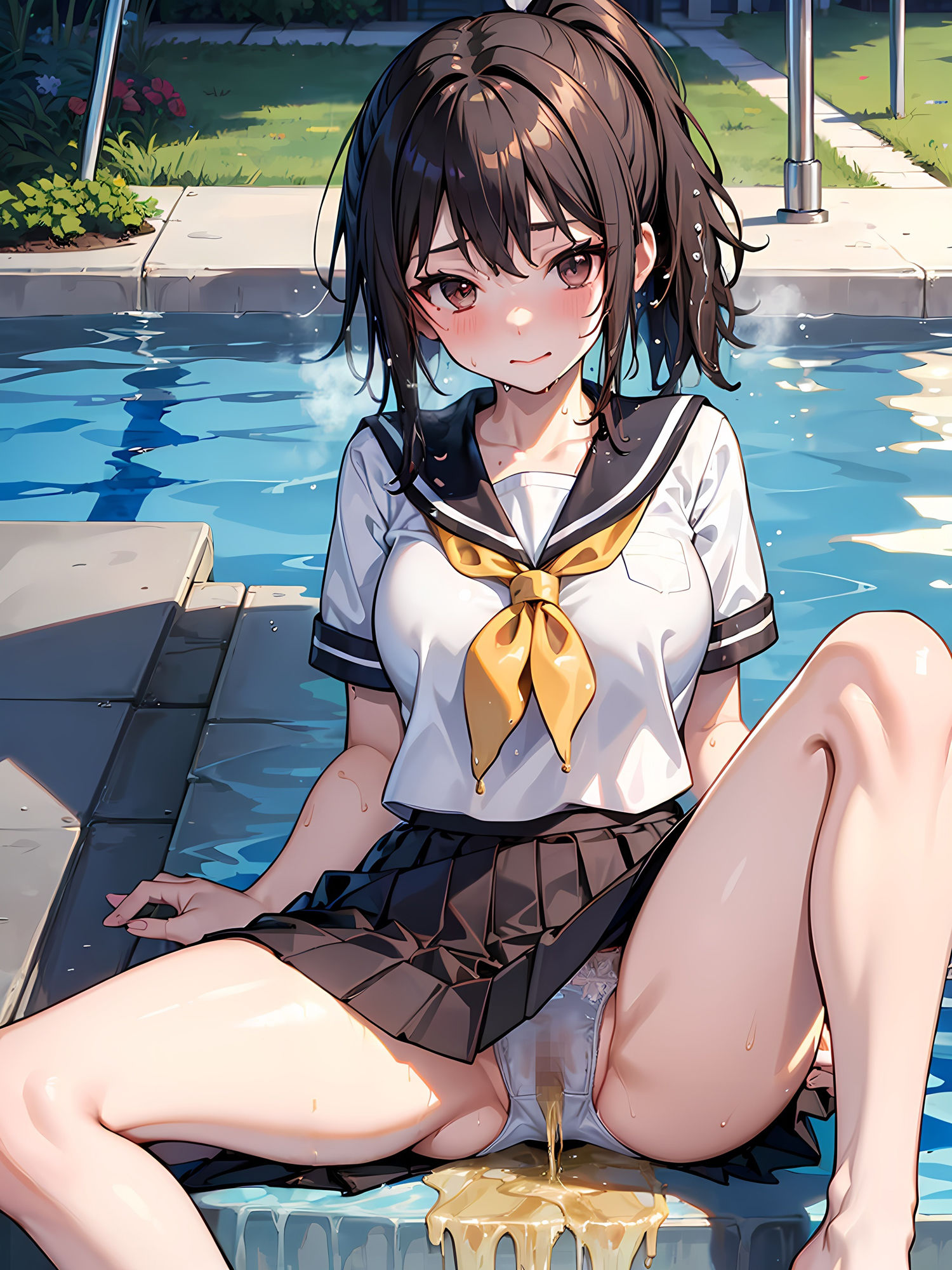 サンプル画像1:妹がおもらしするCG集(妄想サチュレーション) [d_383784]