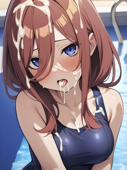 サンプル画像3:スク水の五つ子に我慢できなくてぶっかけてしまった(ものとーん) [d_383835]