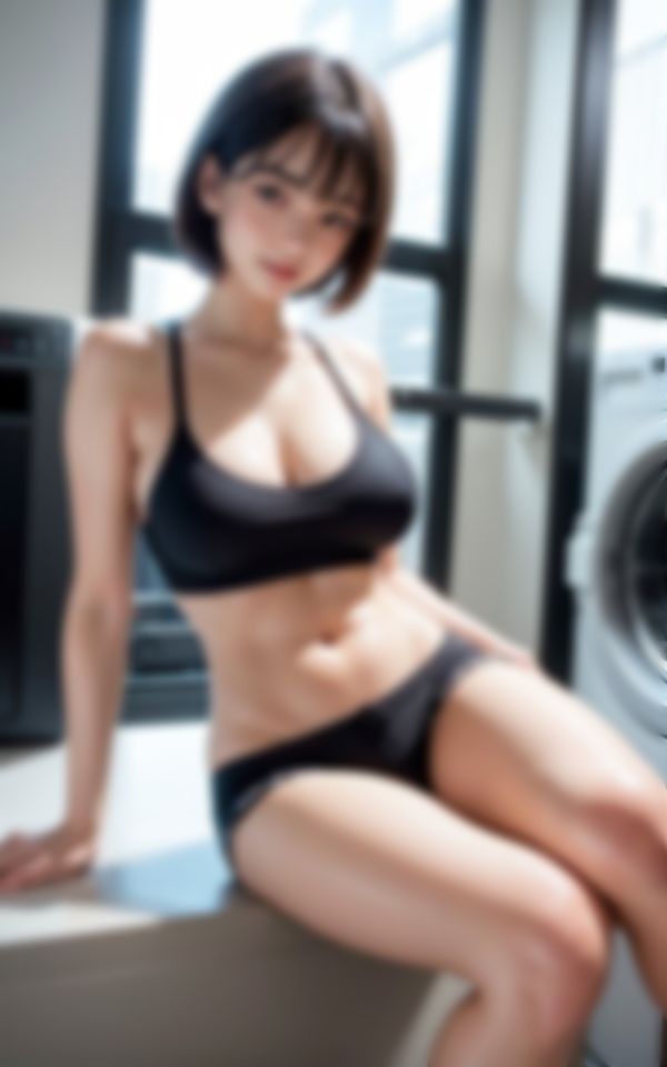 サンプル画像4:エロすぎる恵体美女がコインランドリーで男を色仕掛け(えいあい.com) [d_383887]