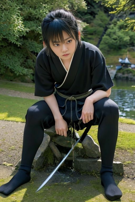 サンプル画像1:くノ一のおもらし/放尿(P-AI planning) [d_383985]