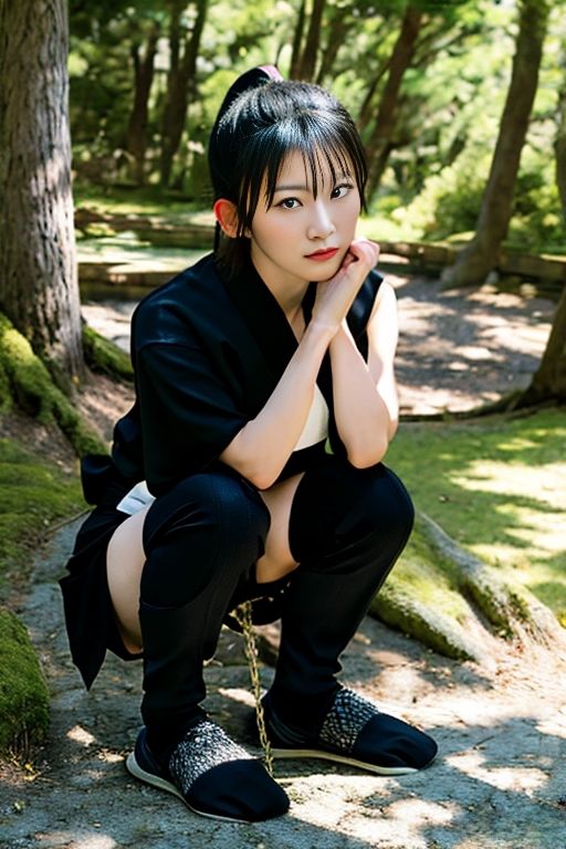 サンプル画像2:くノ一のおもらし/放尿(P-AI planning) [d_383985]