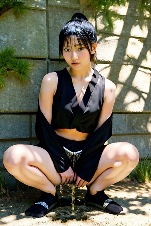 サンプル画像3:くノ一のおもらし/放尿(P-AI planning) [d_383985]