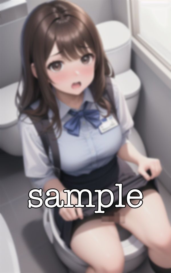 サンプル画像2:携帯ショップ特集！トイレで先輩社員と派遣がパンツを・・・派遣社員がエロすぎて先輩に犯●れる！(高級美女クラブ) [d_383994]