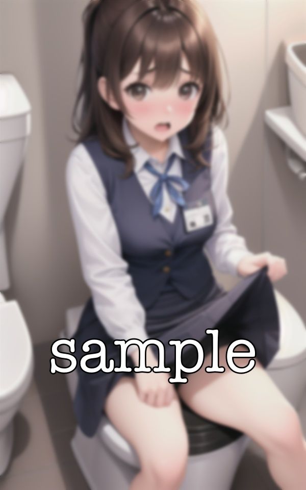 サンプル画像4:携帯ショップ特集！トイレで先輩社員と派遣がパンツを・・・派遣社員がエロすぎて先輩に犯●れる！(高級美女クラブ) [d_383994]