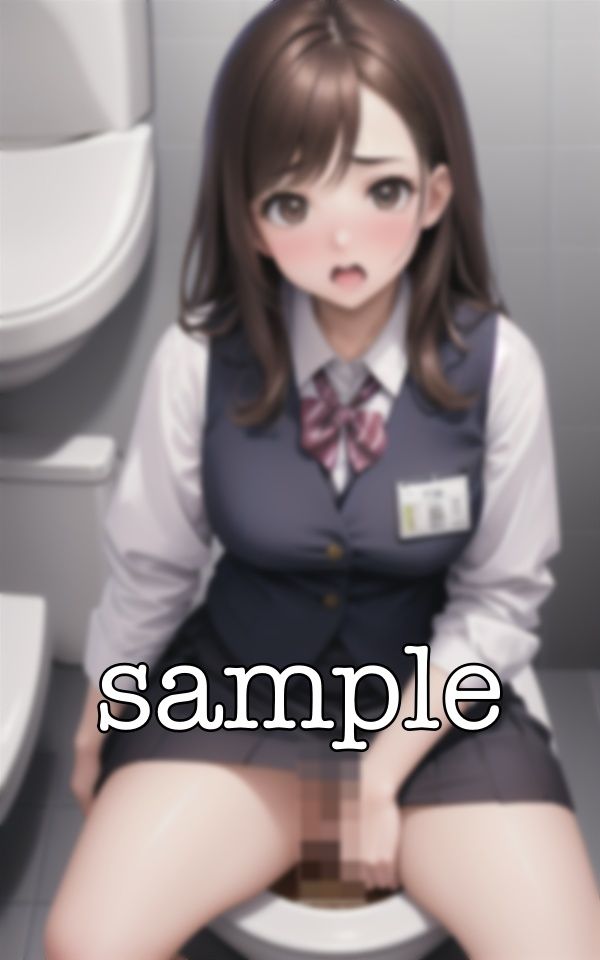 サンプル画像5:携帯ショップ特集！トイレで先輩社員と派遣がパンツを・・・派遣社員がエロすぎて先輩に犯●れる！(高級美女クラブ) [d_383994]