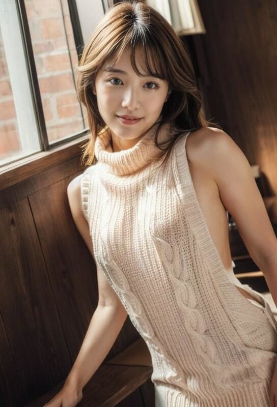 サンプル画像1:童貞を殺すセーター露出どスケベ巨乳お姉さん(美女とお散歩) [d_384107]