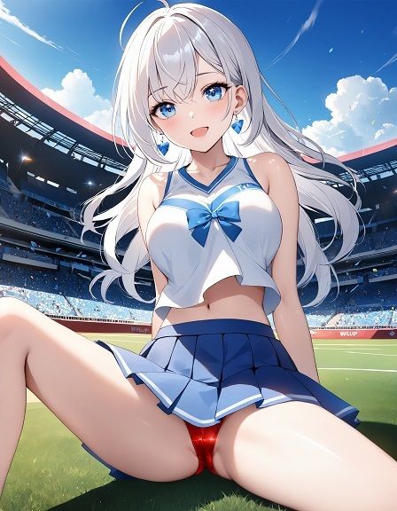 サンプル画像2:チアガールの座りパンチラ(D.P.H.) [d_384177]