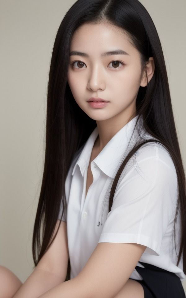 サンプル画像4:アイドル系美少女に見つめられて…(伝説のAI企画) [d_384179]