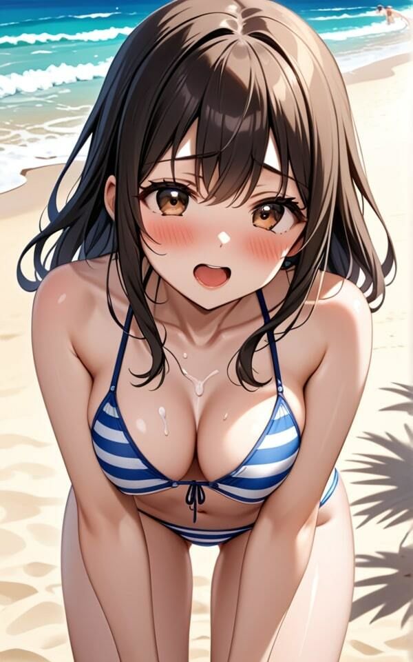 サンプル画像3:巨乳ギャルのちょっとエッチな水着 外だと開放的な気分になっちゃうね！(ムチムチ下着の誘惑) [d_384289]