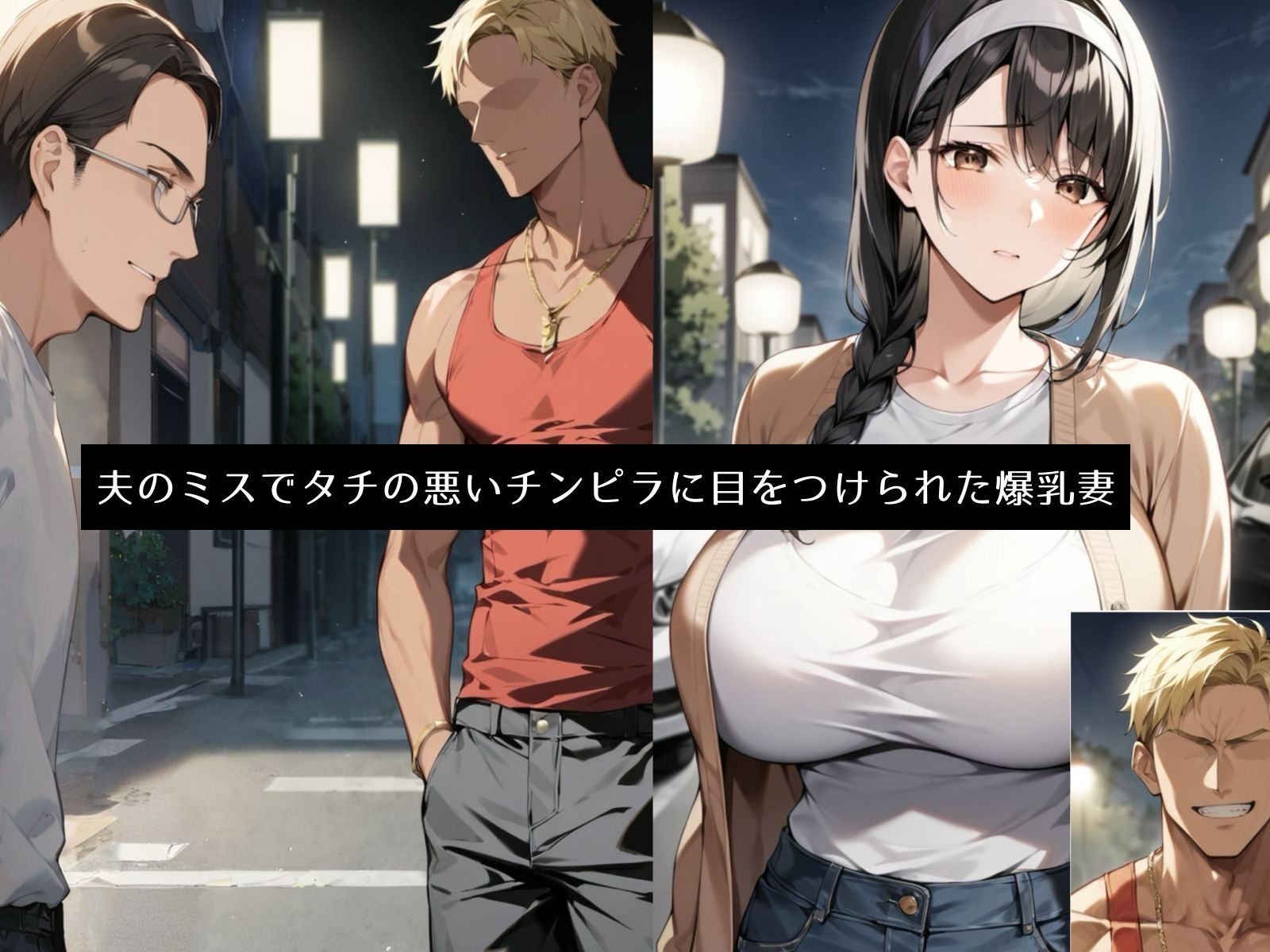 サンプル画像1:チンピラに種付けプレスで堕とされた爆乳妻(bbの部屋) [d_384499]