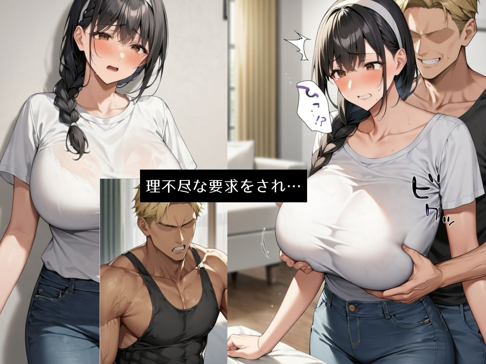 サンプル画像2:チンピラに種付けプレスで堕とされた爆乳妻(bbの部屋) [d_384499]
