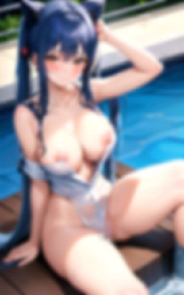 サンプル画像3:ドキドキ！バレずにナイトプールで濃密H(秘密の彼女達) [d_384515]