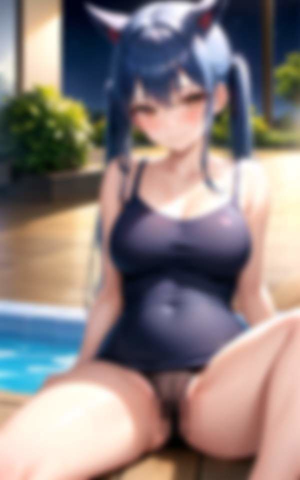 サンプル画像6:ドキドキ！バレずにナイトプールで濃密H(秘密の彼女達) [d_384515]