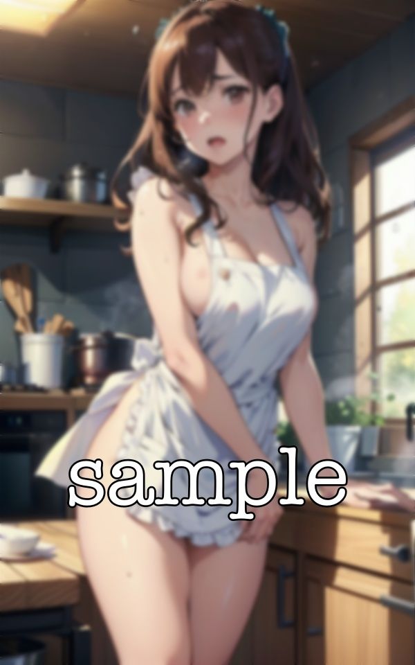 サンプル画像6:最高の朝食スペシャル〜上司宅に宿泊したら新妻が裸エプロンで朝食を作ってくれた〜(ぷにぷに研究所) [d_384587]