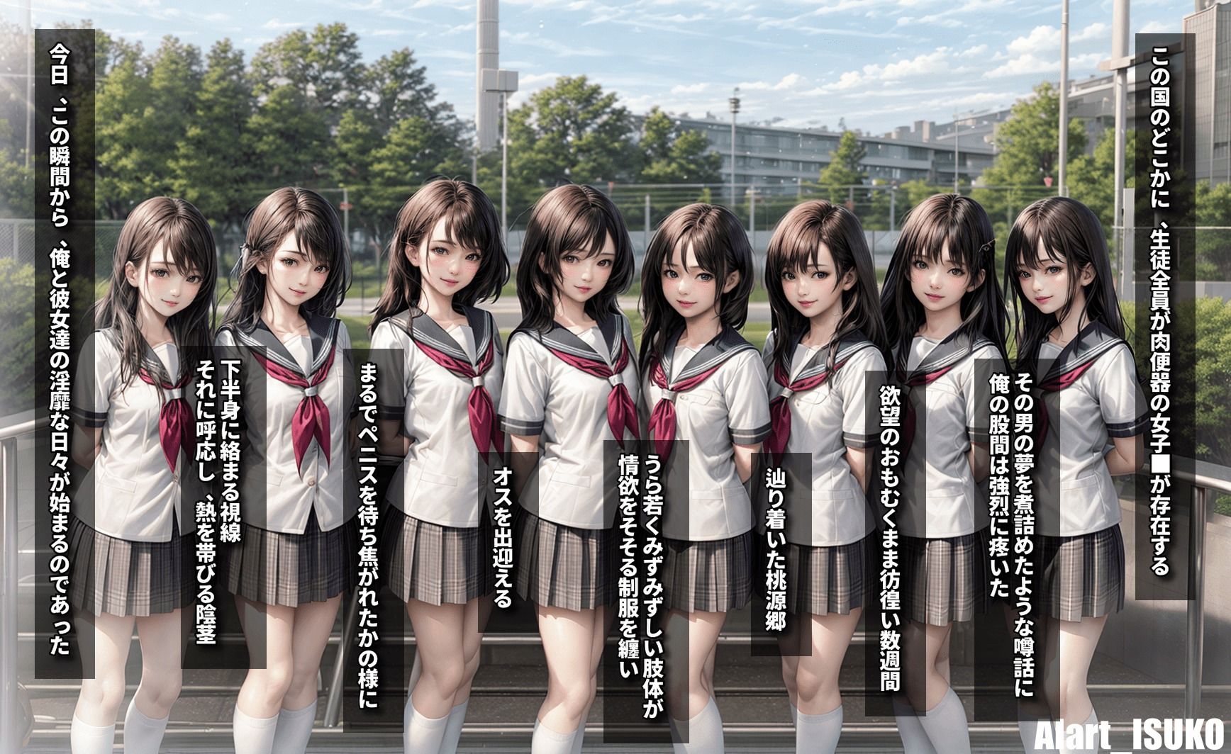 サンプル画像2:ハーレム学園 総集編(AIart_ISUKO) [d_384656]