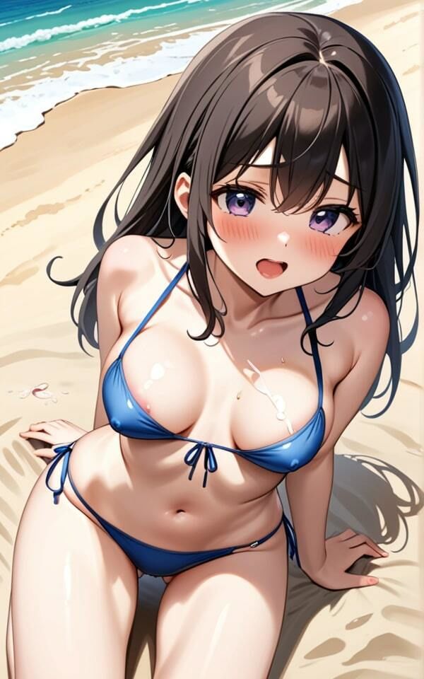 サンプル画像2:大きなおっぱいと水着 あんまり興奮しないでね！(青空と青春) [d_384712]