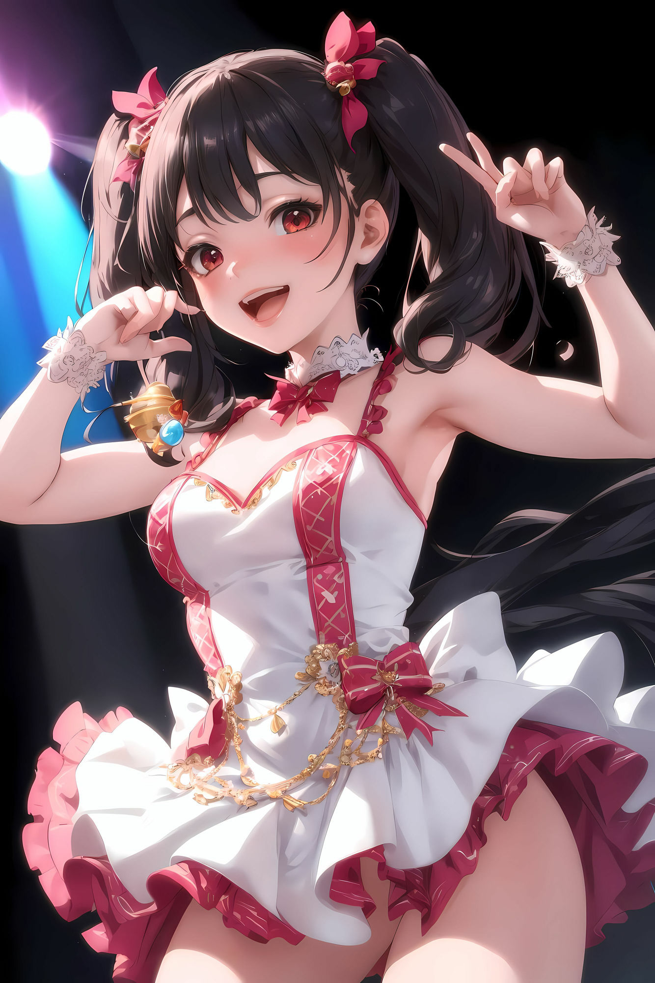 サンプル画像1:坂道系ソロアイドル紗弥加！ 引退記念ライブで全てを露わにして、輪●セックスをファンサービスで大放出！を切り取った大ボリュームの大好評CG集ロリ貧乳編！(fanzaAI画像創造shin) [d_384765]