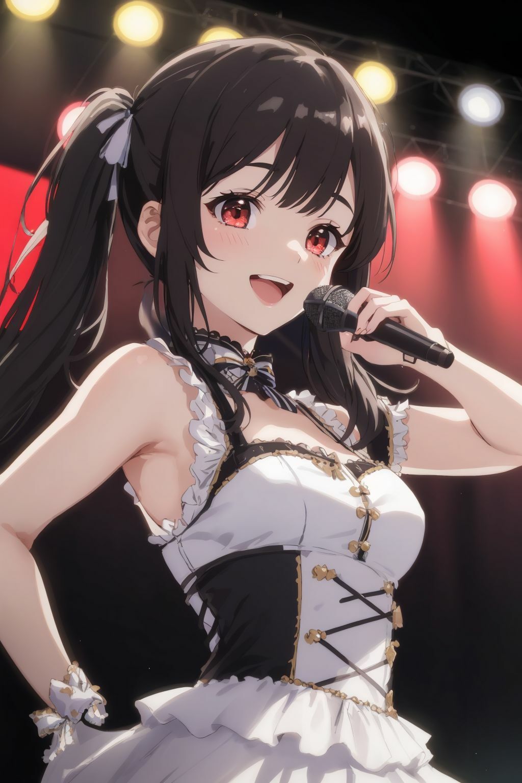 サンプル画像2:坂道系ソロアイドル紗弥加！ 引退記念ライブで全てを露わにして、輪●セックスをファンサービスで大放出！を切り取った大ボリュームの大好評CG集ロリ貧乳編！(fanzaAI画像創造shin) [d_384765]