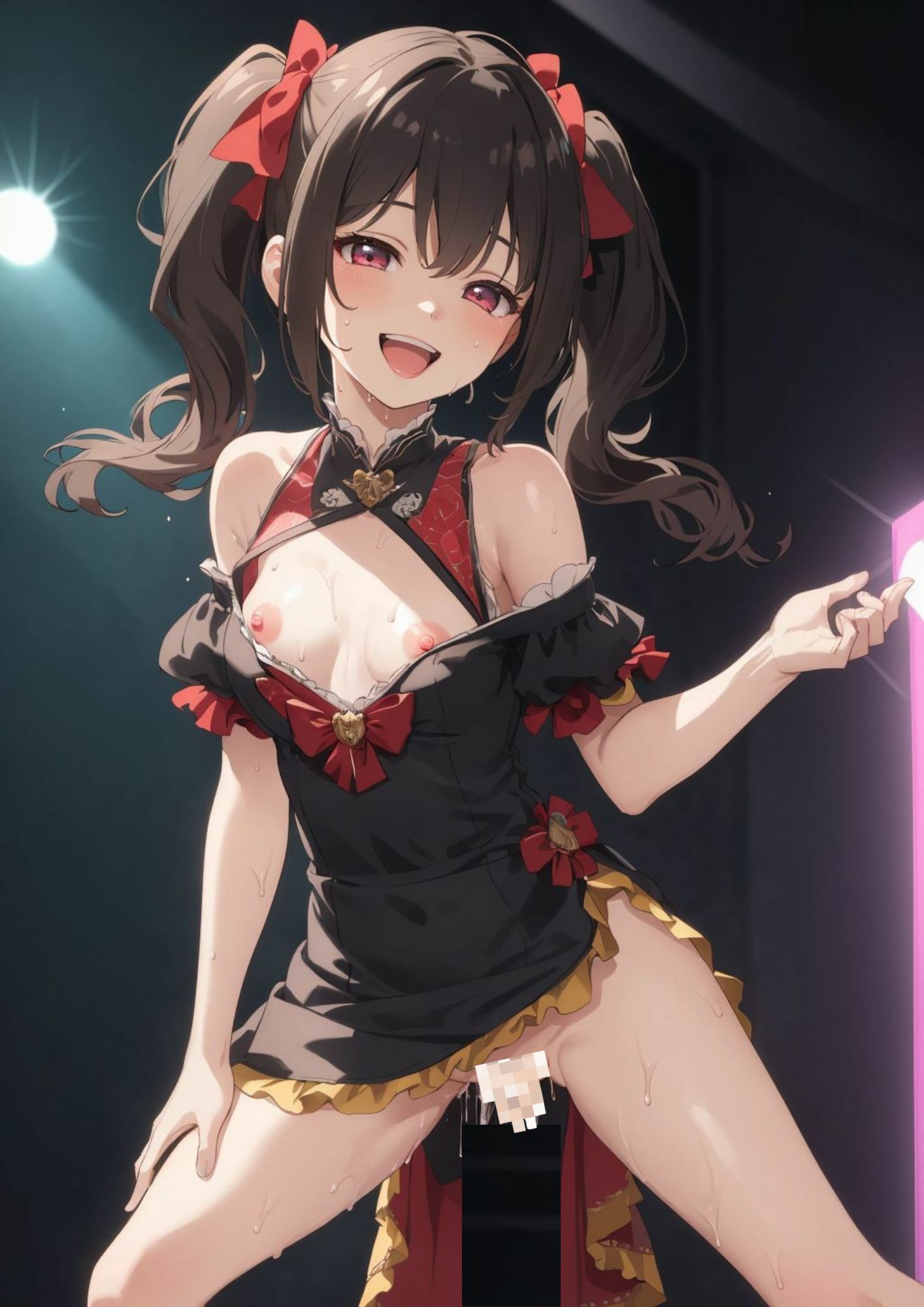 サンプル画像3:坂道系ソロアイドル紗弥加！ 引退記念ライブで全てを露わにして、輪●セックスをファンサービスで大放出！を切り取った大ボリュームの大好評CG集ロリ貧乳編！(fanzaAI画像創造shin) [d_384765]