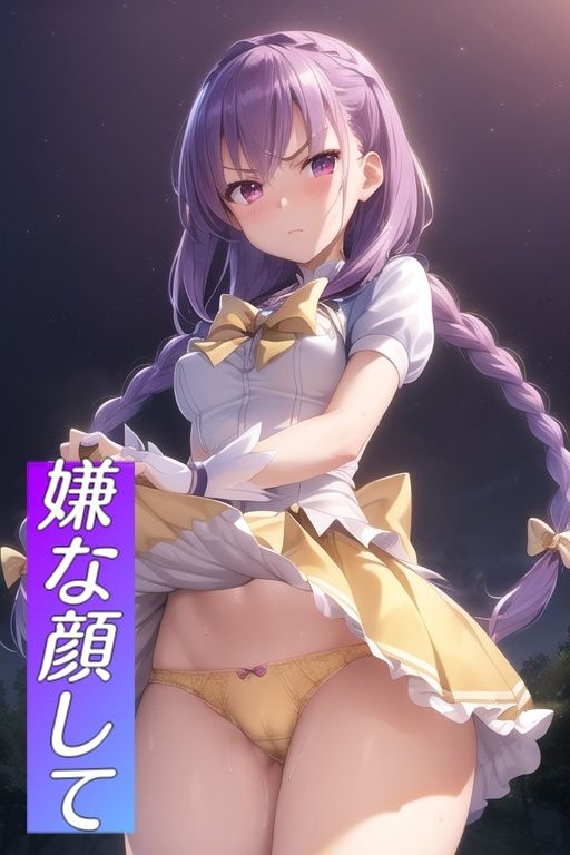 サンプル画像2:嫌顔スカートたくし上げパンツ〜魔法少女編〜(AIパンツ部) [d_384780]