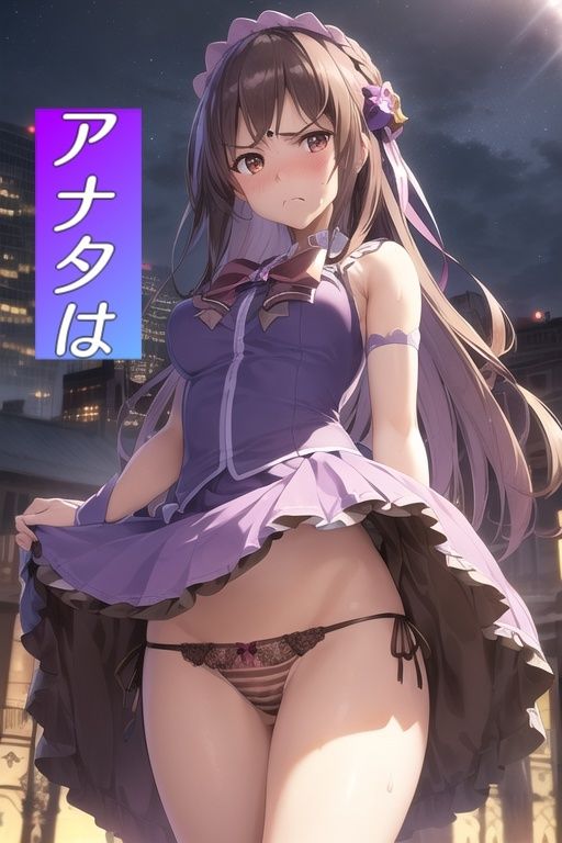 サンプル画像5:嫌顔スカートたくし上げパンツ〜魔法少女編〜(AIパンツ部) [d_384780]