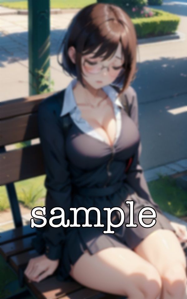 サンプル画像1:秘書ランチ〜某有名企業の秘書がベンチで座ってランチをする巨乳のおっぱいを盗撮〜エロメガネ特集(高品質クラブ) [d_384874]