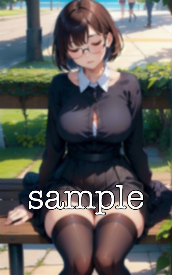 サンプル画像2:秘書ランチ〜某有名企業の秘書がベンチで座ってランチをする巨乳のおっぱいを盗撮〜エロメガネ特集(高品質クラブ) [d_384874]