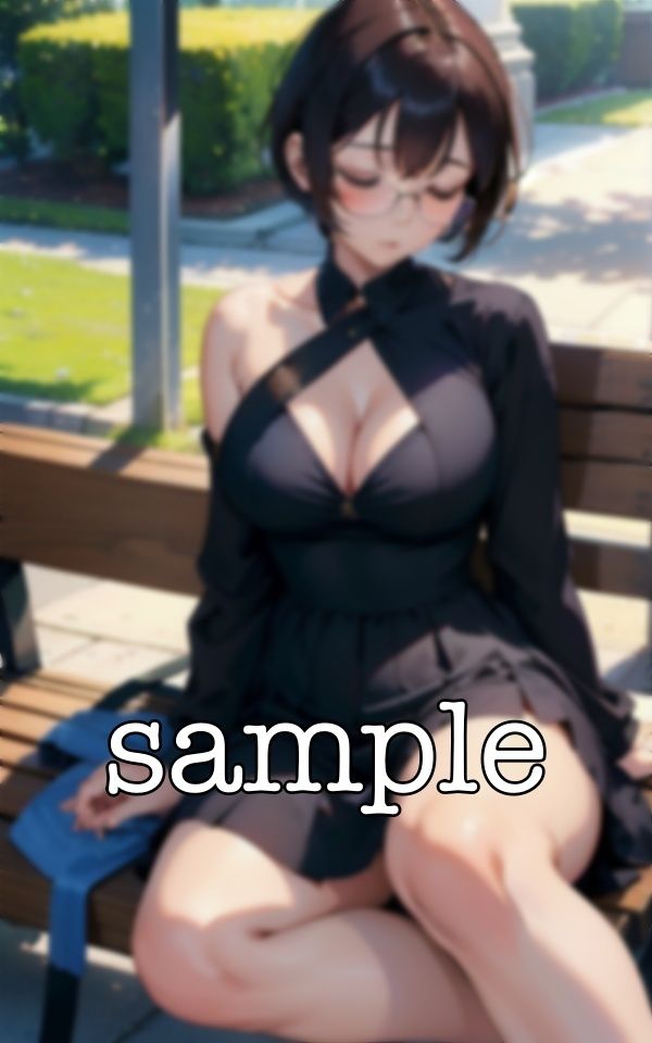 サンプル画像5:秘書ランチ〜某有名企業の秘書がベンチで座ってランチをする巨乳のおっぱいを盗撮〜エロメガネ特集(高品質クラブ) [d_384874]