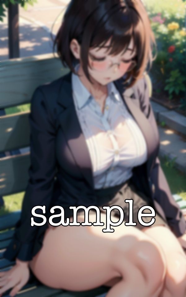 サンプル画像6:秘書ランチ〜某有名企業の秘書がベンチで座ってランチをする巨乳のおっぱいを盗撮〜エロメガネ特集(高品質クラブ) [d_384874]