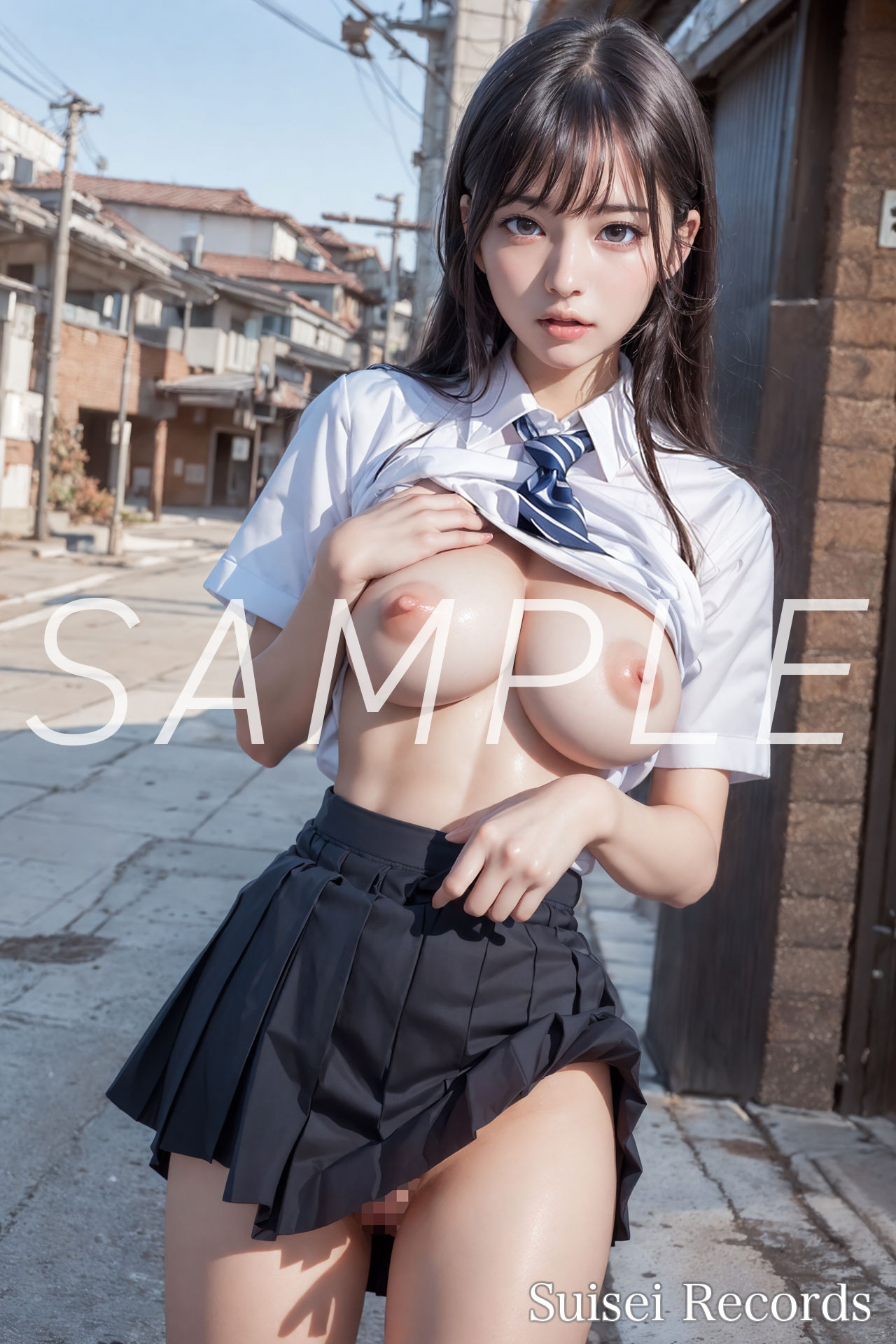 サンプル画像5:制服J○総集編I着衣ハメ撮り＆露出エッチ(彗星レコード) [d_385037]