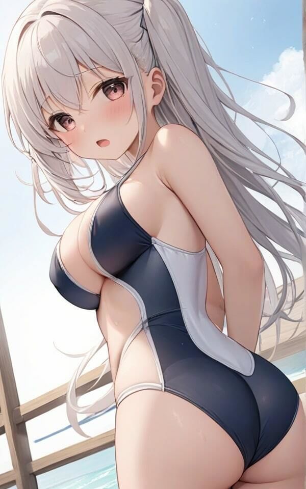 サンプル画像6:可愛い巨乳水着 あんまり見ないでね！(青春の淡い光) [d_385149]