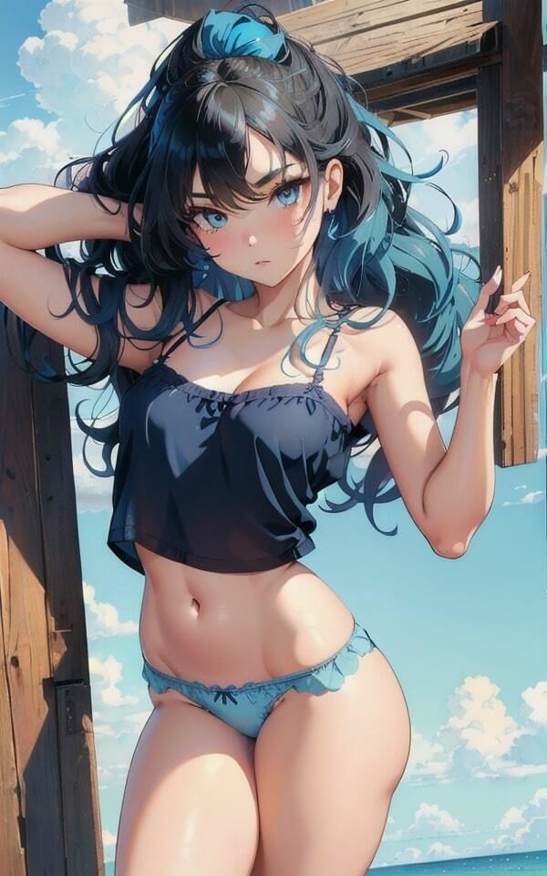 サンプル画像2:巨乳美女の水着撮影(妄想性癖) [d_385174]