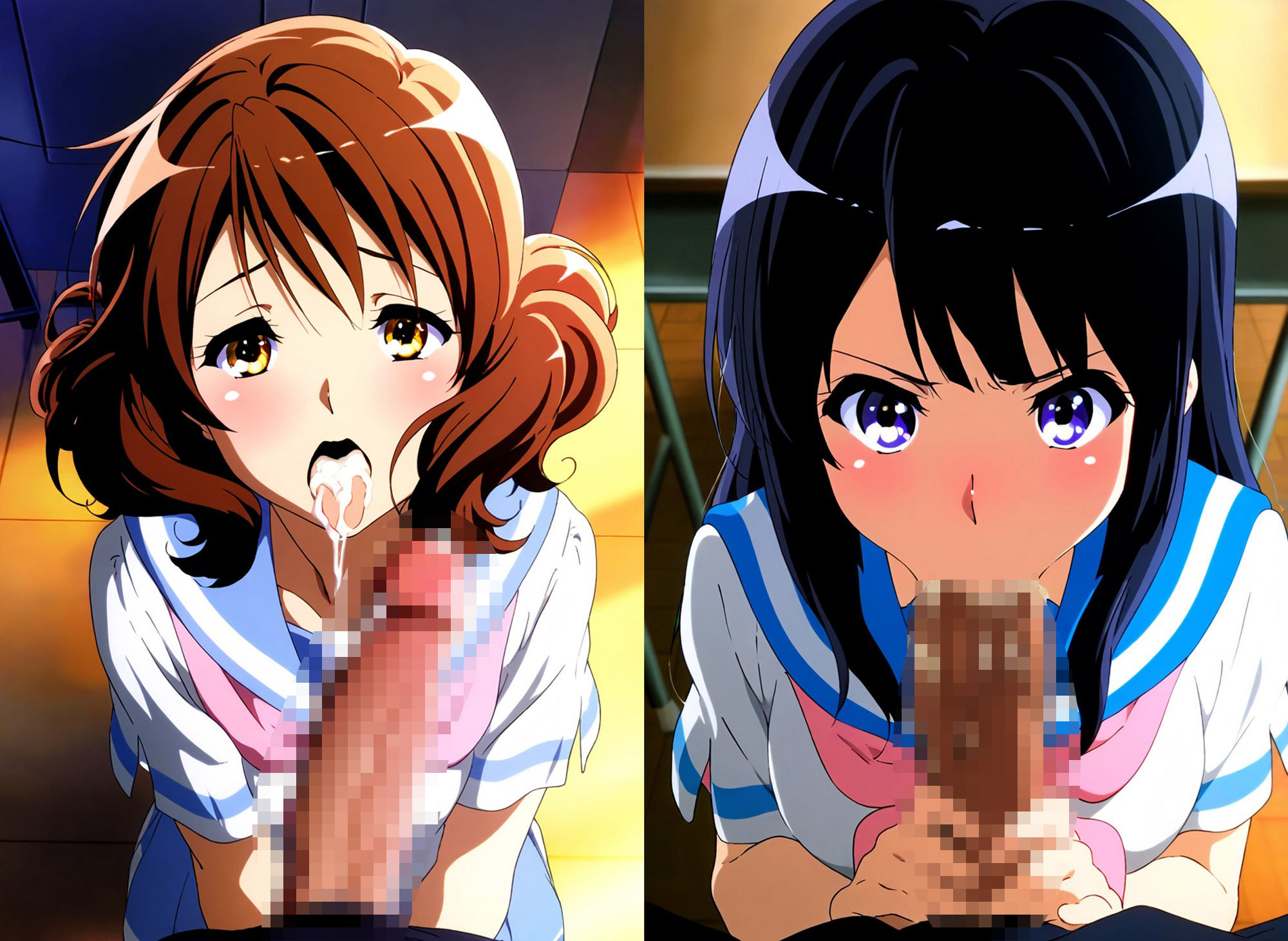 サンプル画像3:響け！ユーフォニ〇ム 高坂〇奈＆黄前久〇子 エロCG集(ぽよぽよ日和) [d_385350]