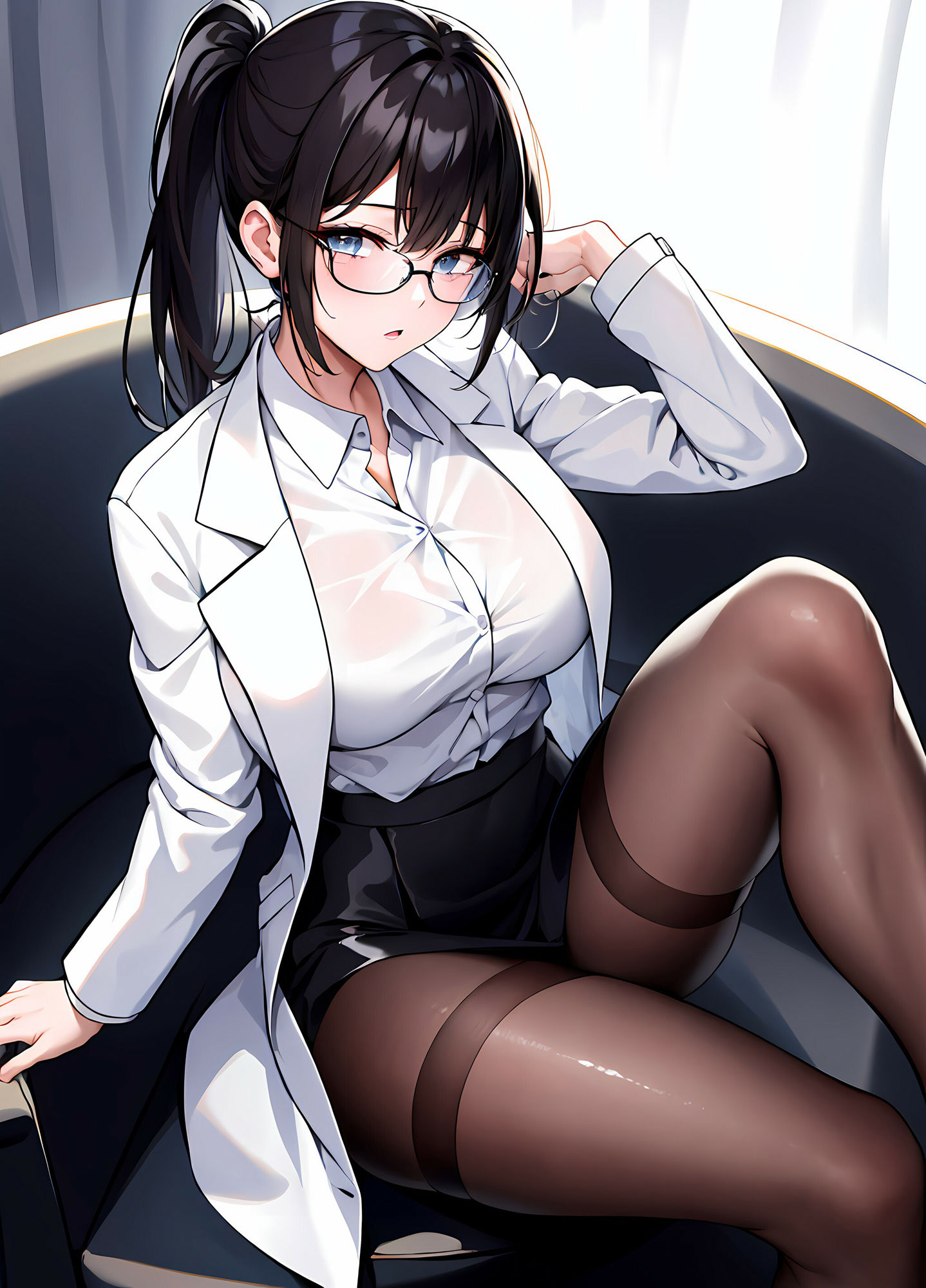 サンプル画像1:クールな女医もちんぽには勝てない。(しろぐみ) [d_385754]