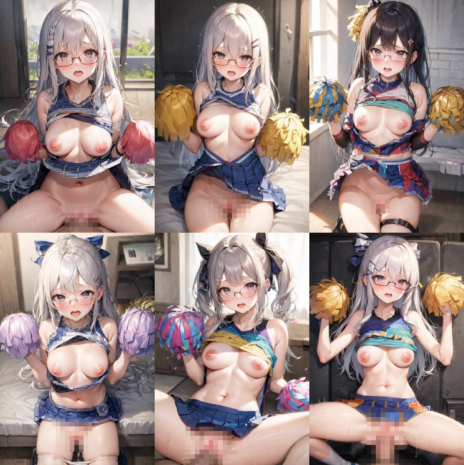 サンプル画像1:メガネっ子チアガールにぶっかけエッチ(すもぽん) [d_385899]