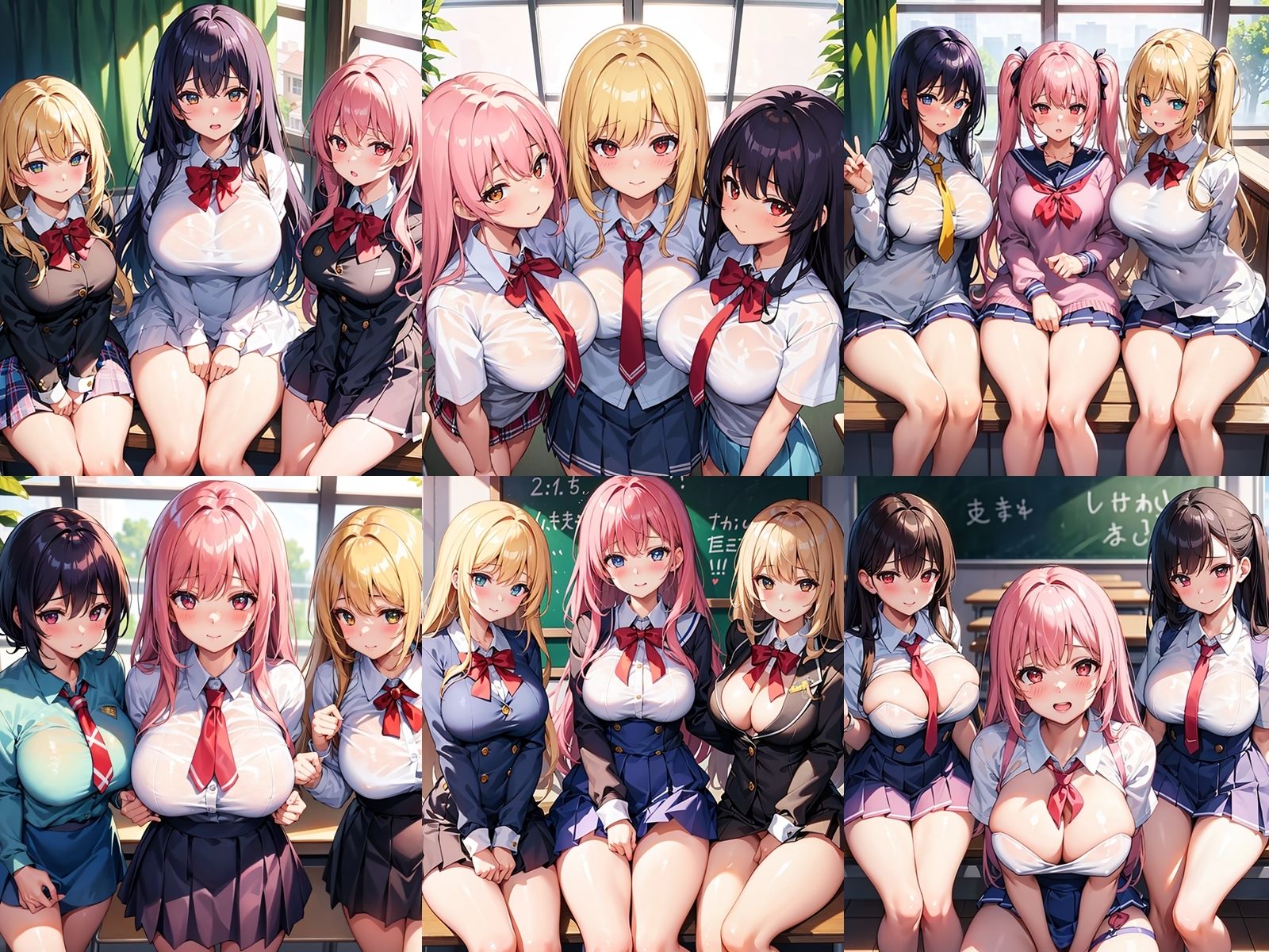 サンプル画像1:爆乳女子校生のハーレムパラダイス(千草屋) [d_385902]