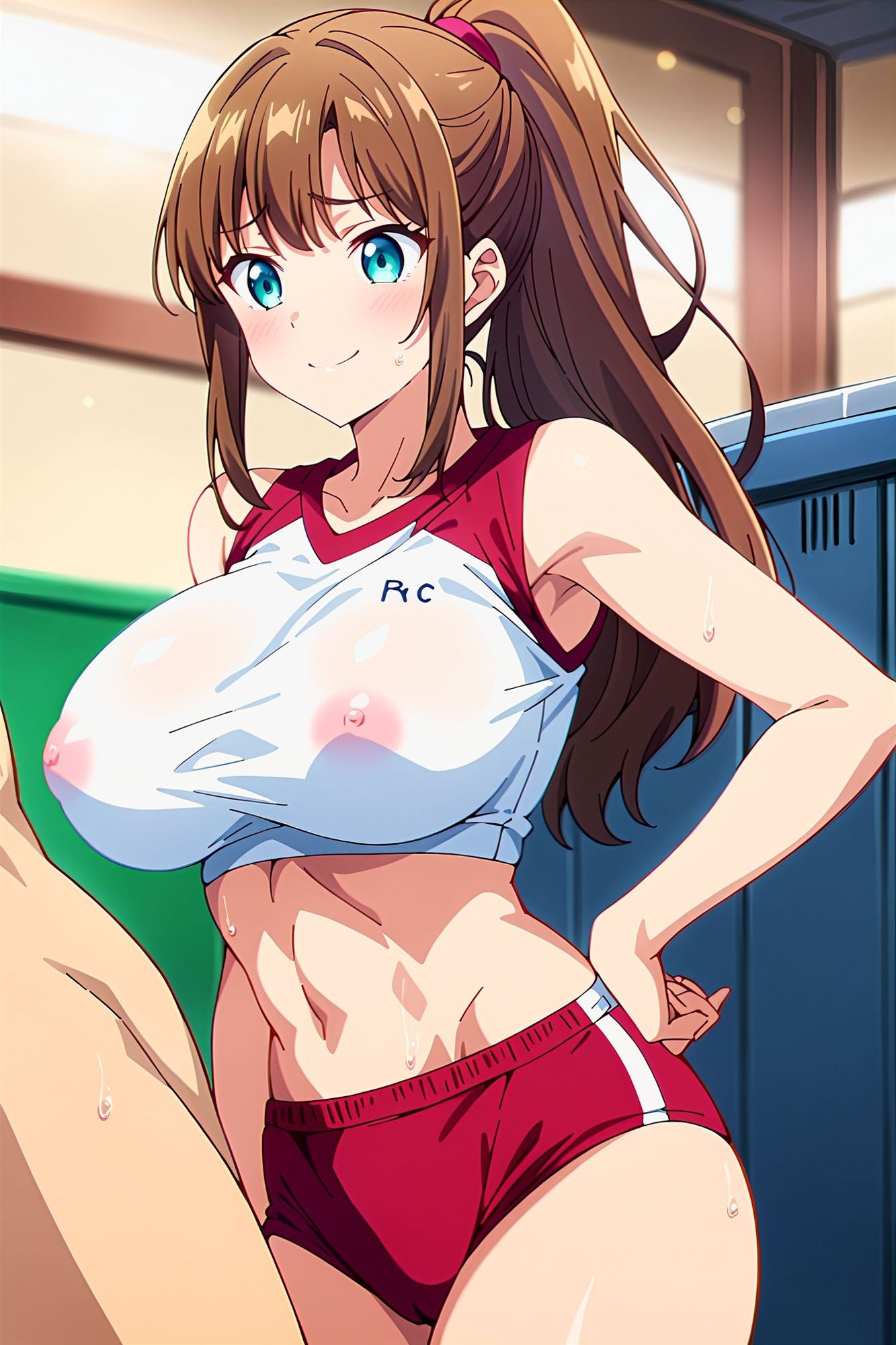 サンプル画像1:全裸陸上部女子(桃ジュース) [d_385991]