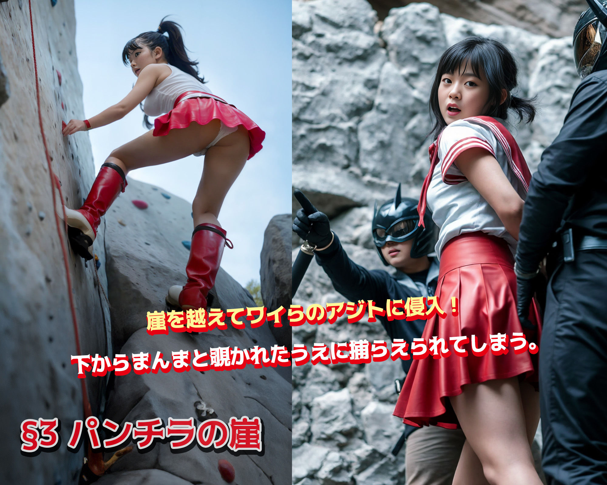 サンプル画像3:お芋ヒロイン 狙われた新人（捕まったヒロイン3）(道楽研究所) [d_386013]