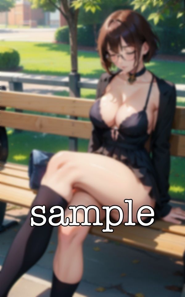 サンプル画像1:公園でナンパしてみた・・・眼鏡の推定Gカップ居眠りOLにナンパ突撃で成功！(性欲モンスター企画) [d_386028]