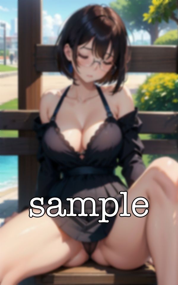 サンプル画像5:公園でナンパしてみた・・・眼鏡の推定Gカップ居眠りOLにナンパ突撃で成功！(性欲モンスター企画) [d_386028]