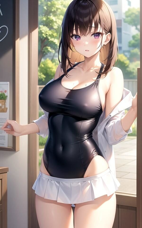 サンプル画像3:スクール水着の美少女たち(AIred) [d_386038]