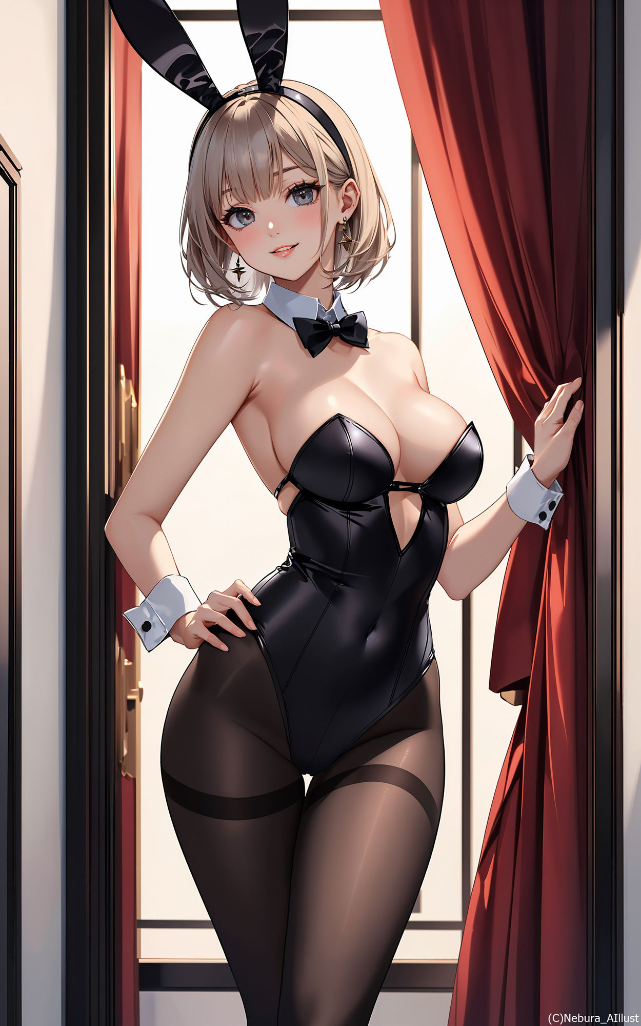 サンプル画像2:はたらくむちむちバニーガールのイラスト集(ネビュラの研究所) [d_386215]