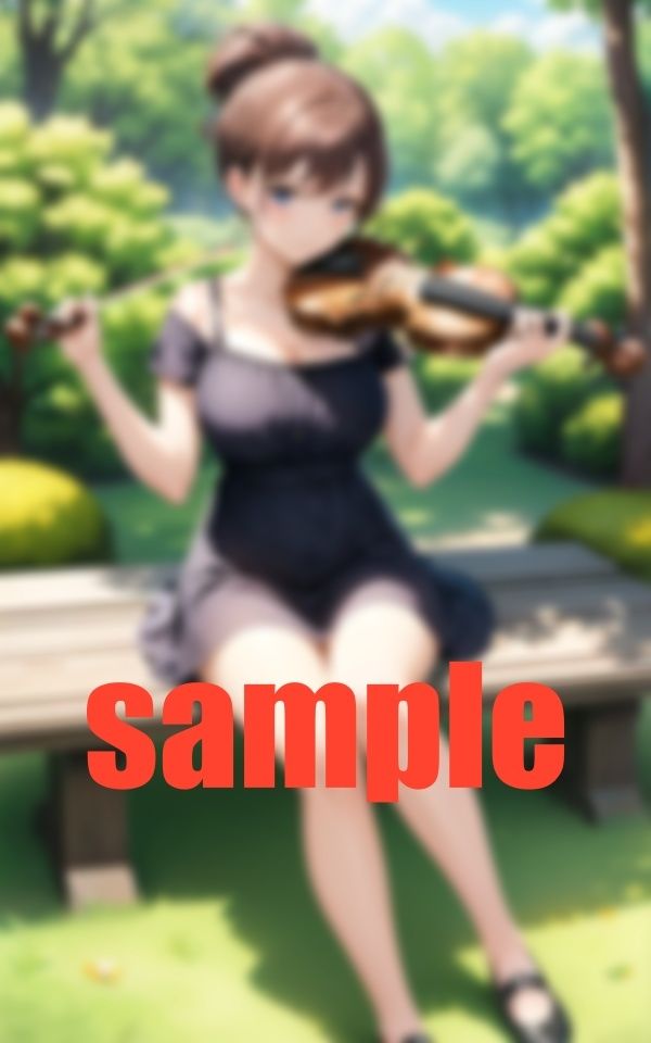 サンプル画像1:Music Festival目のやり場に困る バイオリン演奏(717) [d_386326]