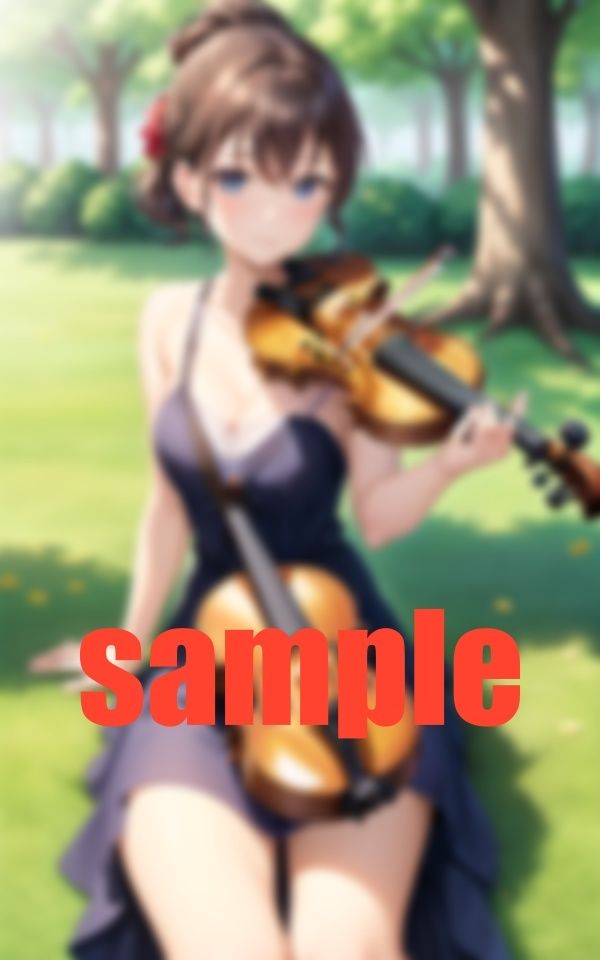 サンプル画像2:Music Festival目のやり場に困る バイオリン演奏(717) [d_386326]