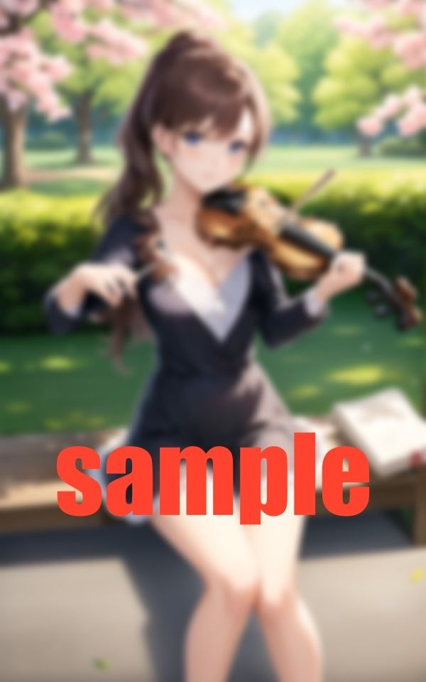 サンプル画像3:Music Festival目のやり場に困る バイオリン演奏(717) [d_386326]