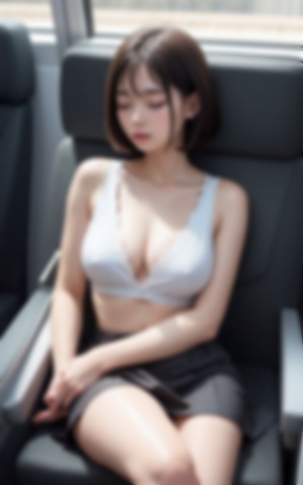 サンプル画像1:休憩中のOLにカメラを向けたらとんでもないビッチだった件…。(AIの悪戯) [d_386371]